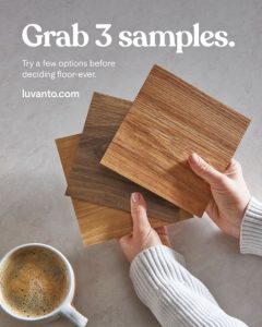Grab 3 free flooring samples with Luvanto